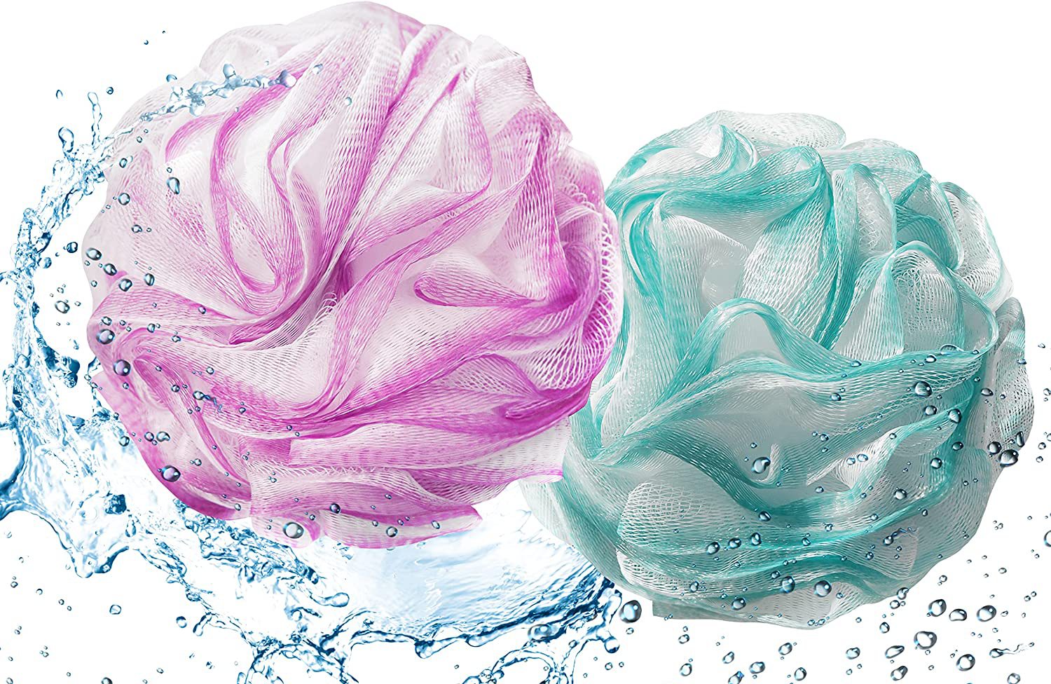 Customizable styles of bath balls from the original manufacturer, including bubble nets, bath sponges, bath balls, GRS recycled materials, and bath flowers pic 26