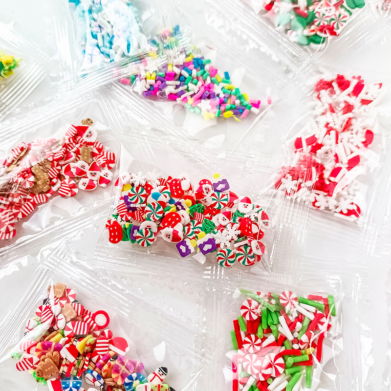 Christmas soft clay 3-gram set, nail art slices, creative combination, DIY packaging, cross-border Guka party decoration accessories pic 11