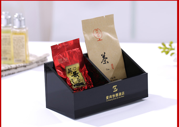 酒店牙具盒亚克力宾馆洗漱用品盒客房耗品纸巾盒托盘遥控盒收纳盒详情54