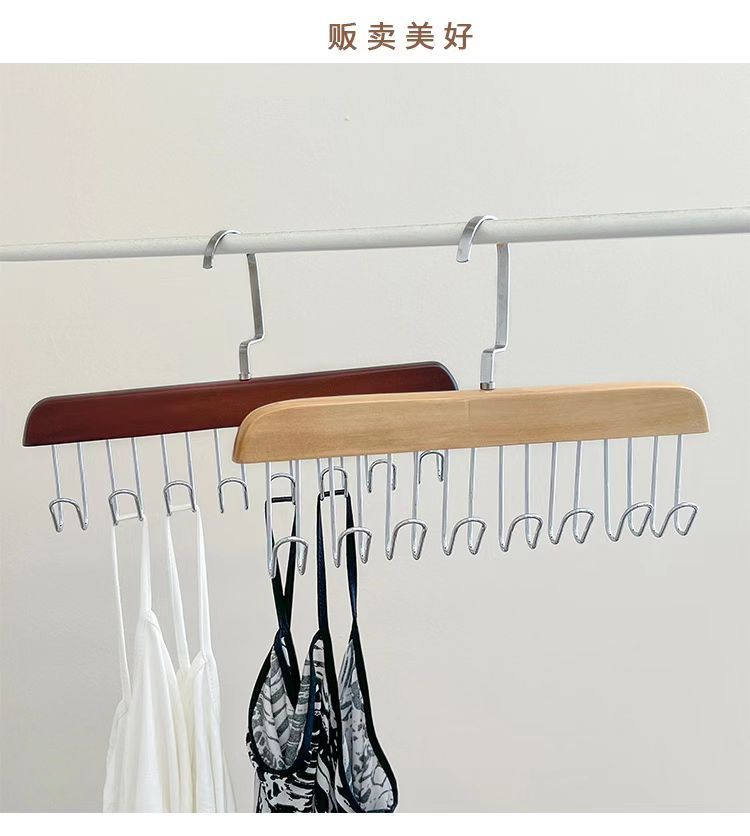 羊绒大衣木质衣架服装店挂衣收纳家用无痕毛衣内衣卫衣宠物晾衣架详情9