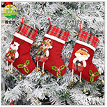 Christmas stocking series, Christmas stockings, dancing dolls, fences, Santa Claus, snowmen, gift stockings, candy stockings pic 10