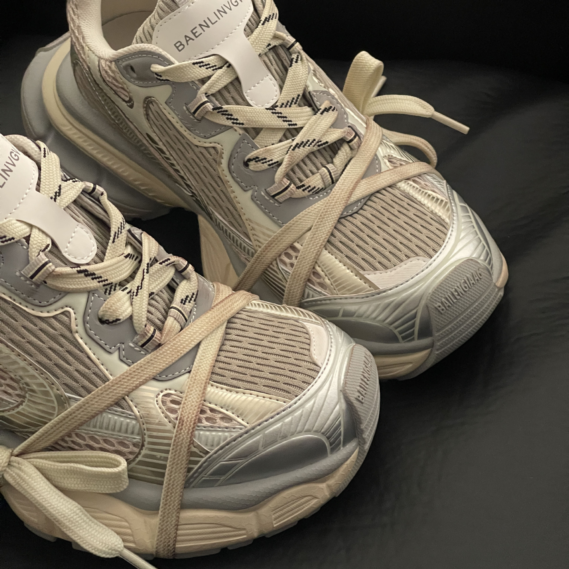 2023年新款老爹鞋增高厚底运动鞋休闲做旧复古情侣男女鞋详情12