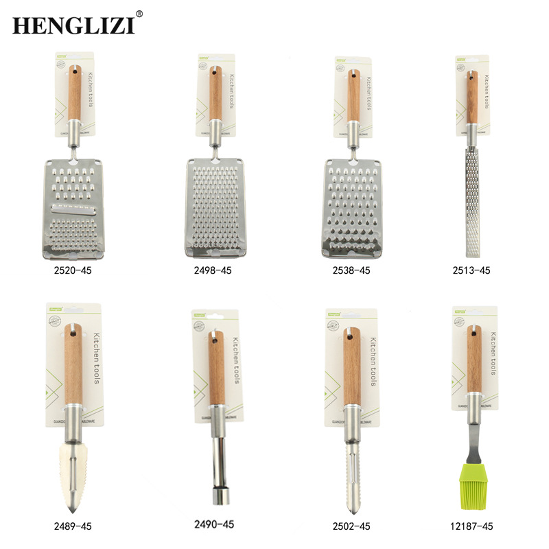 Cross-border stainless steel beech wood handle cheese grater, lemon grater, cheese grater, multi-functional kitchenware and miscellaneous items pic 8