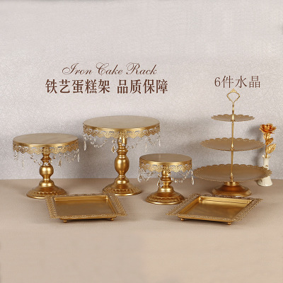 欧式蛋糕架婚庆甜点糕点蛋糕托盘婚礼甜品台摆件摆件点心架13件套详情3