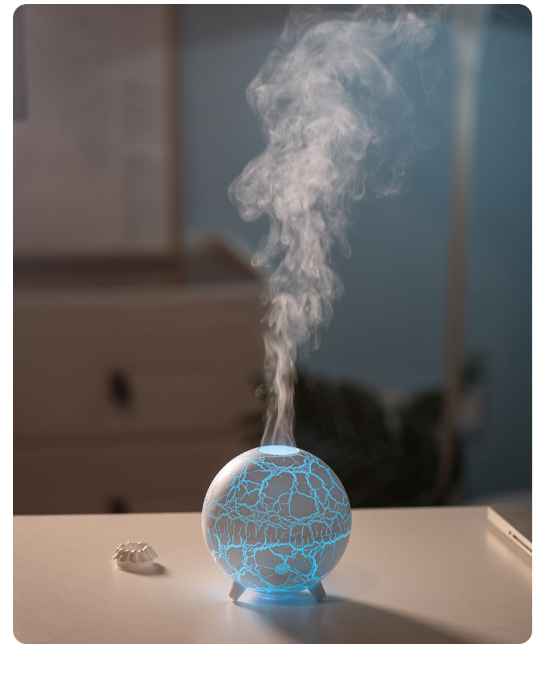24年新款香薰机火焰裂纹投影加湿器空气净化器小型香氛机详情15