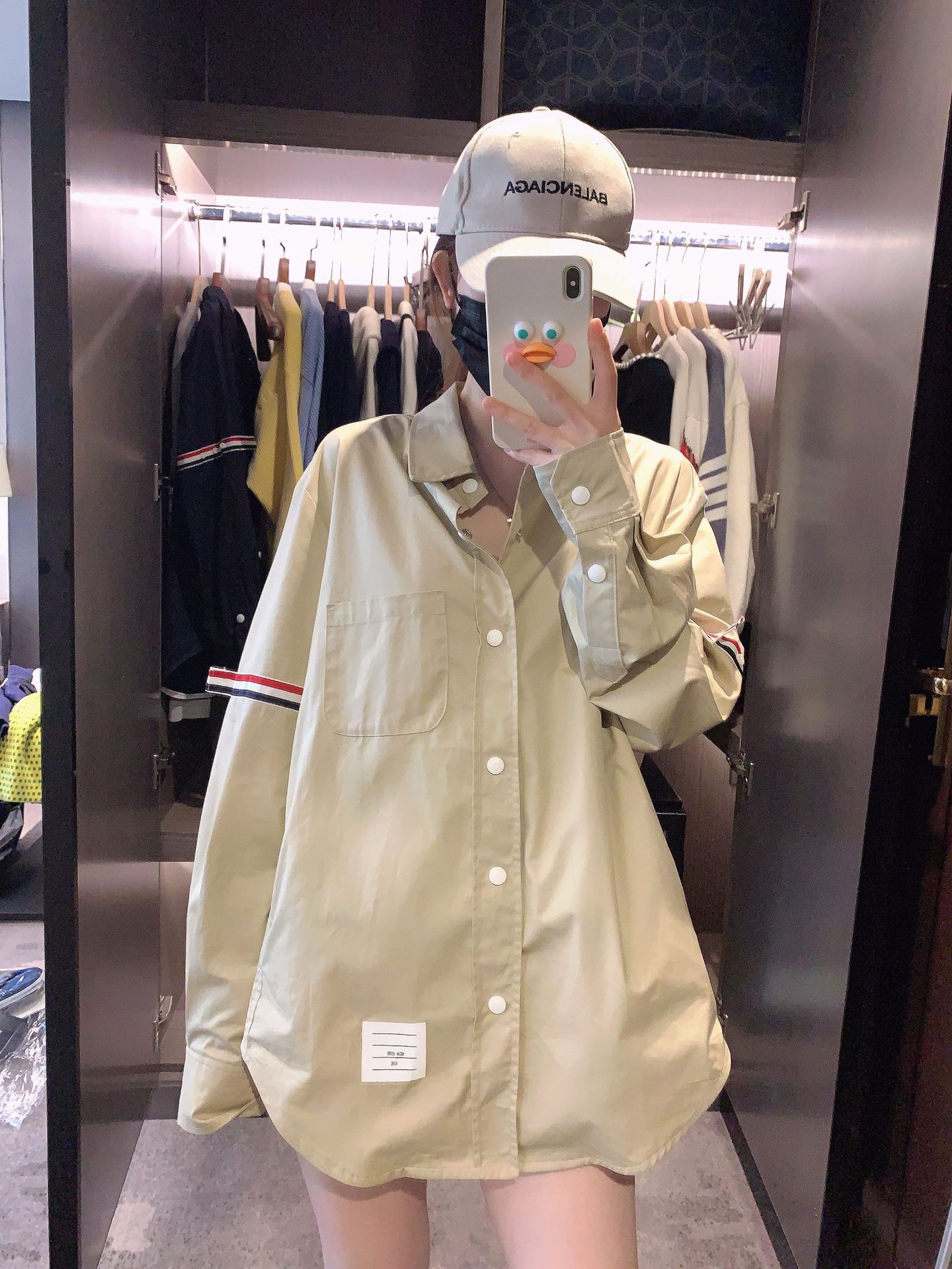 TB casual trendy brand poplin slim-fit solid white shirts for men and women, Oxford fabric shirts for women with long sleeves pic 88