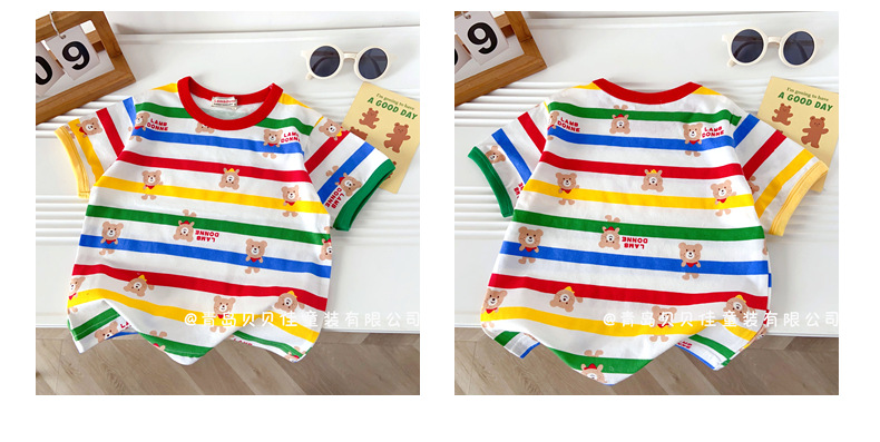 儿童短袖T恤日系Miki夏季薄款2025年女童短袖批发中小童外贸童装详情23