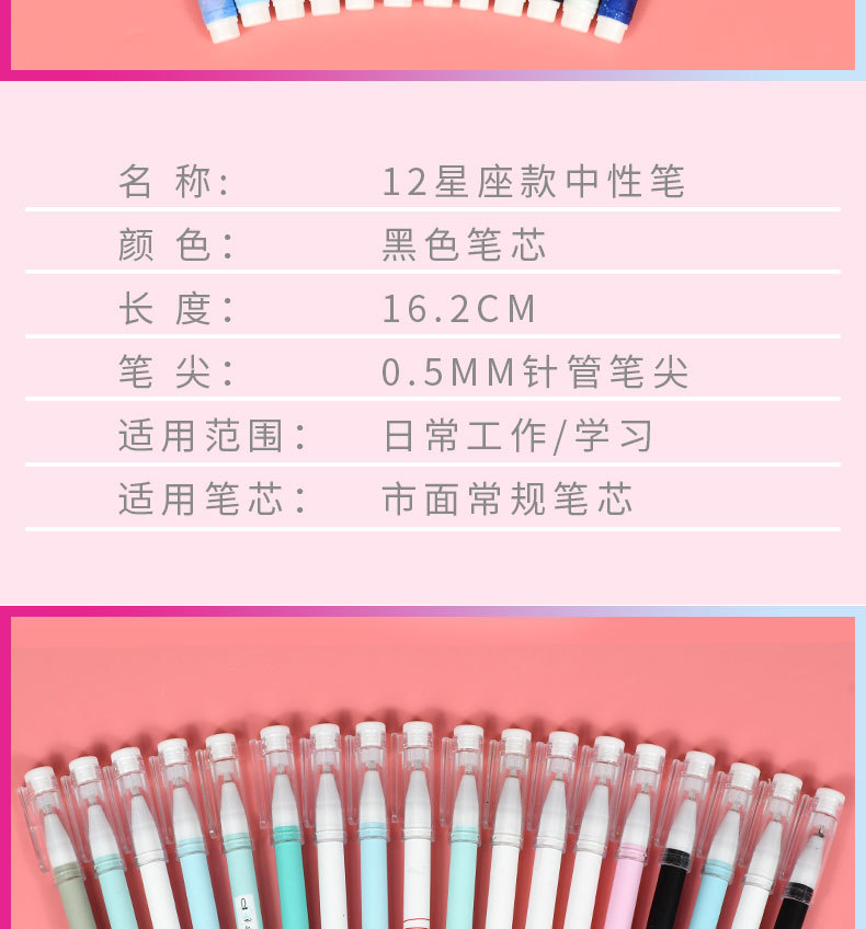 Weibo Creative Cartoon Gel Pen Set: Cute, Transparent and simple Ballpoint Pen, Affordable student stationery pic 5