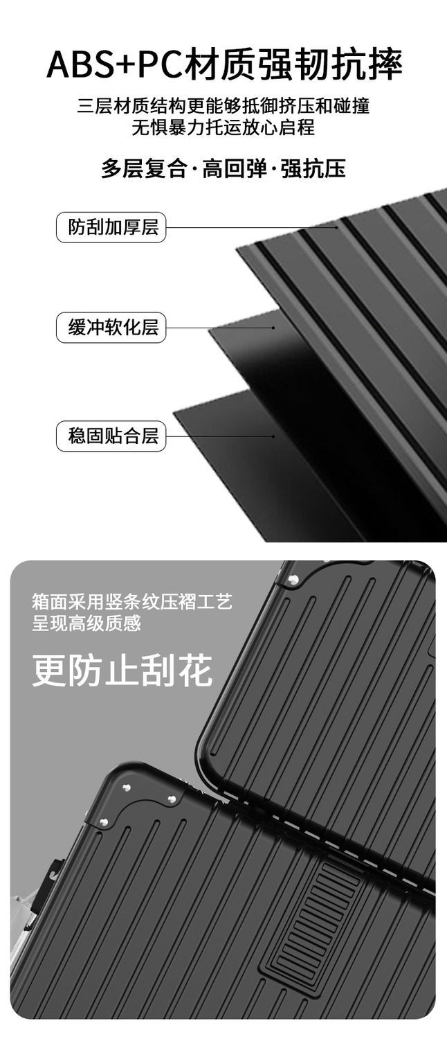 行李箱女耐用耐磨学生拉杆箱新款大容量旅行箱万向轮密码箱子男潮详情8