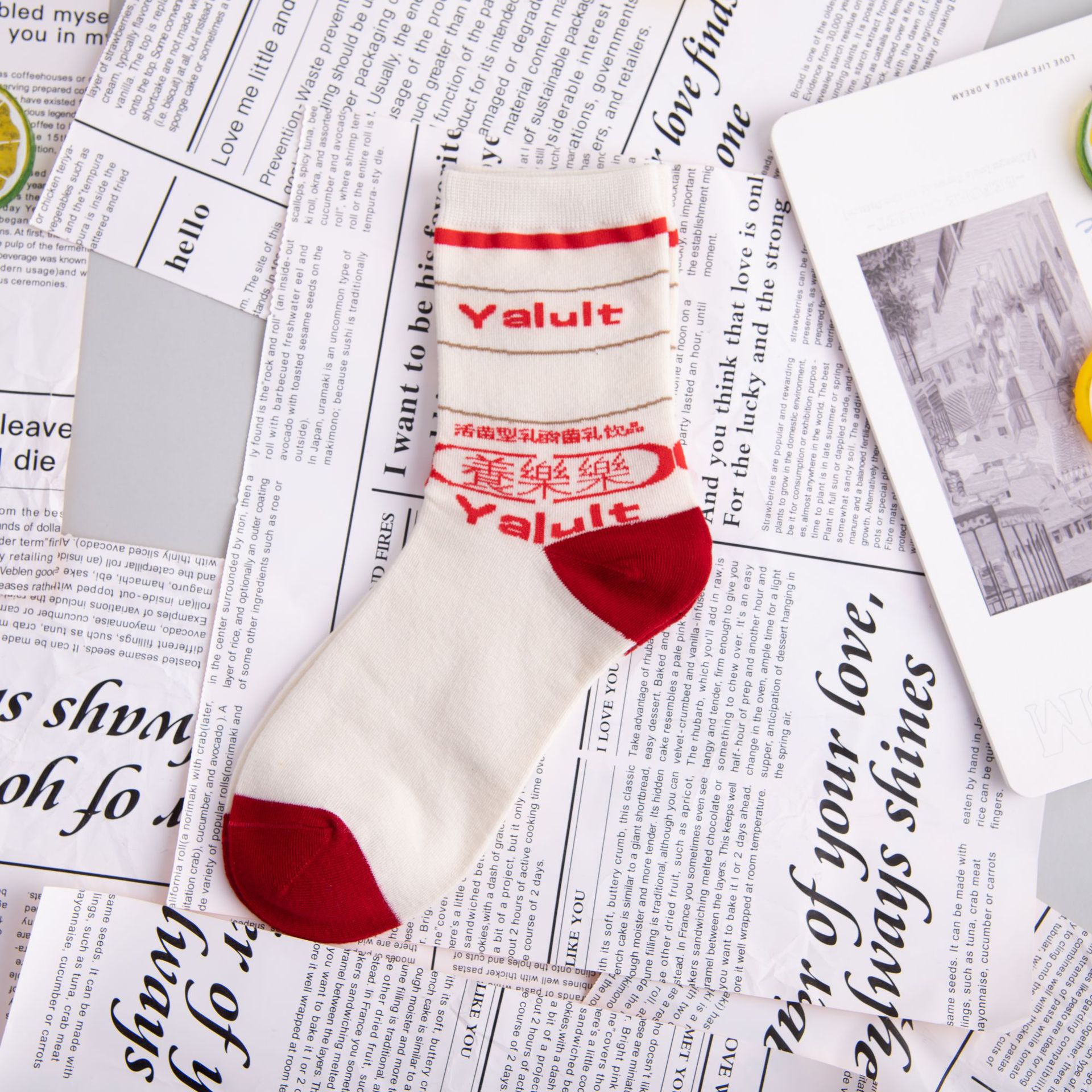 Funny and trendy drink socks for men and women, long socks for Internet celebrities, Japanese school style sports outerwear, mid-calf socks, one-piece consignment pic 11