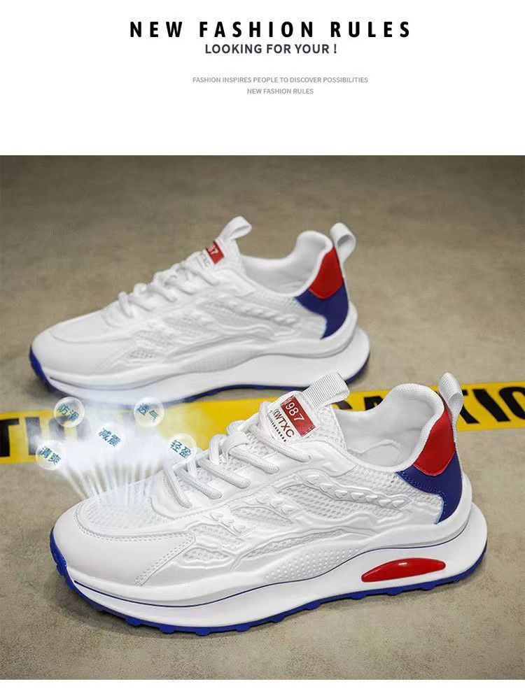 夏季男士镂空网鞋24新款软底透气小白鞋百搭休闲运动鞋潮流老爹鞋详情11