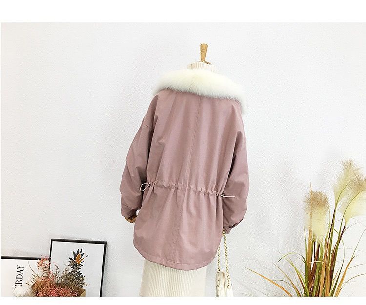 狐狸毛派克服女真毛中长款皮草皮毛一体棉服女2020新款冬季厚外套详情21