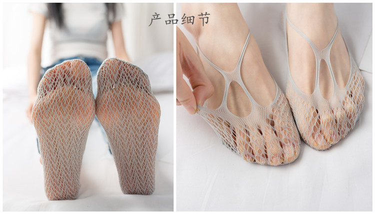 Primavera verano mesh invisible calcetines mujeres terciopelo cruzado calcetines respirables poco profundos slim calcetines fabricantes al por mayor pic 16