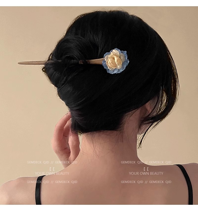 Dried flower hairpin, new Chinese-style high-end hairpin, wooden hairpin for women, ancient-style Hanfu headwear, Chinese-style walking hairpin pic 20