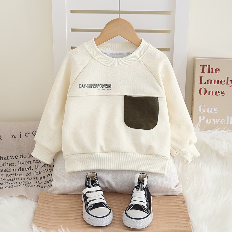 儿童长袖秋季新款圆领纯棉卫衣宽松上衣卡通小童装秋装男婴童外套详情6