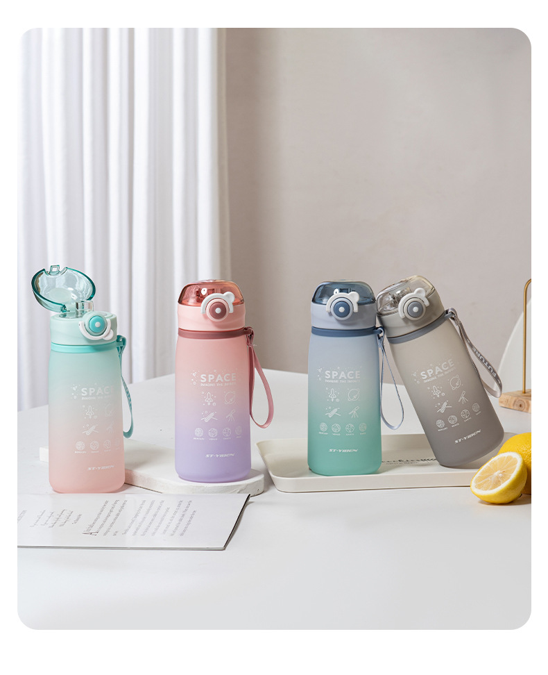 Yiben Hengjiu Xinghe matte plastic water cup with a gradient high appearance level, large capacity, simple and portable student space cup pic 7