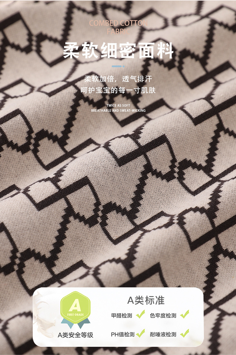 婴儿春秋装衣服男童女宝宝套装棉连体衣新生儿洋气开衫裤子三件套详情3