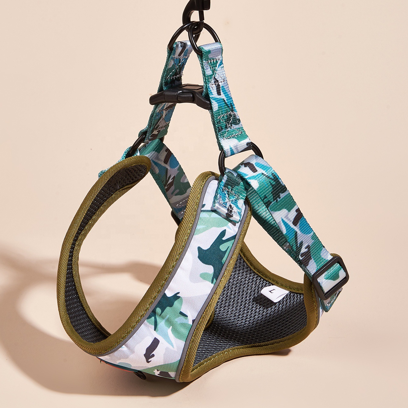 Maidi Cross-border New product Pet dog and cat fashionable leash, chest and back strap, fashionable printed with reflective strips, adjustable pet chest and back strap, dog walking leash, cat leash pic 16