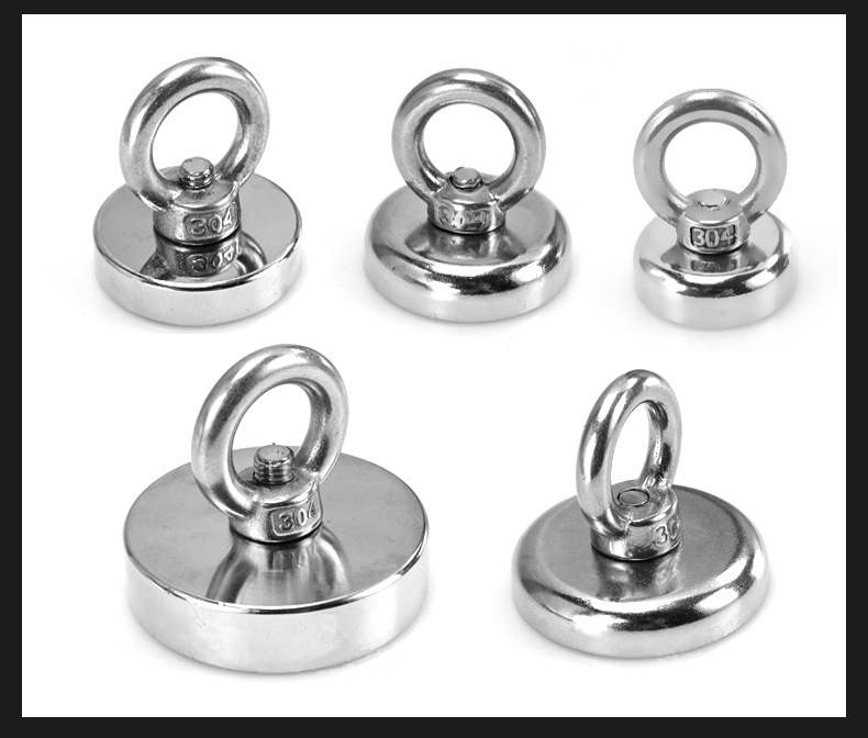 强力打捞磁铁 强磁吸铁石吊环 钕铁硼吸盘挂钩  强力磁铁打捞器详情10
