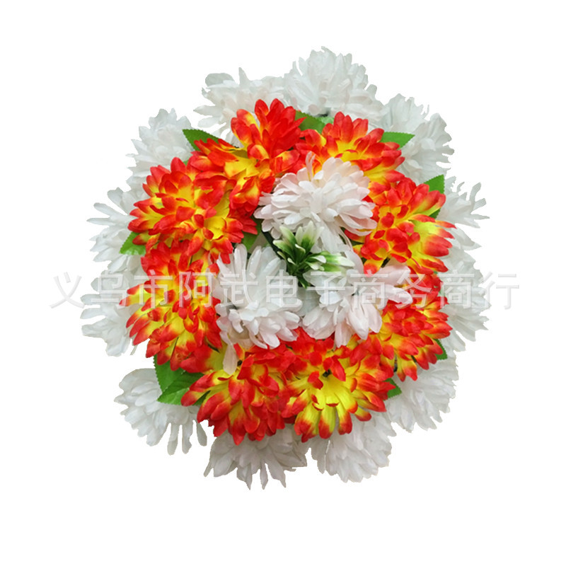 Wholesale of round potted flowers, scene simulation green plants, decorative flower art and ornaments for visiting graves and paying respects during the Qingming Festival pic 5