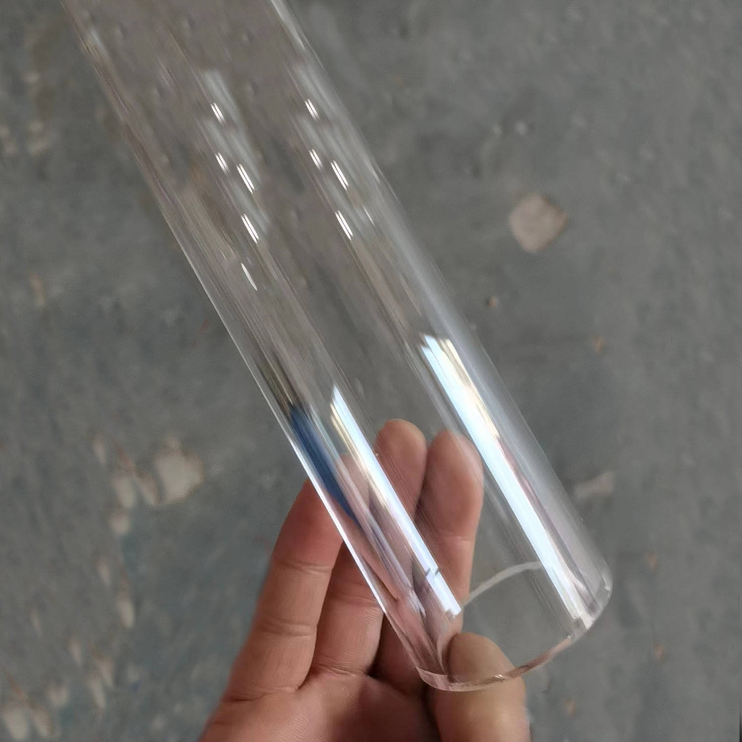 工厂批发现货高清透明无拉痕硬塑料鱼缸水族空心圆管给水pc管详情12