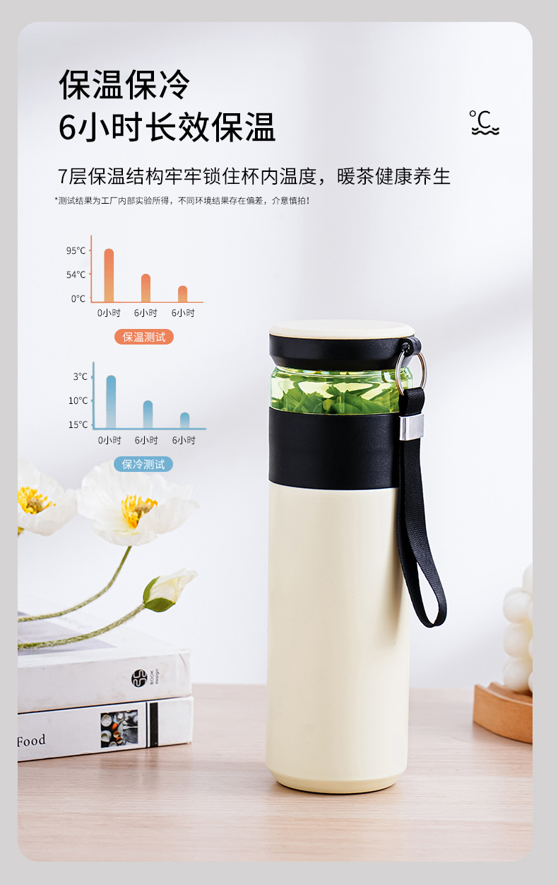 新款茶水分离保温杯316不锈钢水杯男士家用加厚杯子陶瓷礼盒茶杯详情9