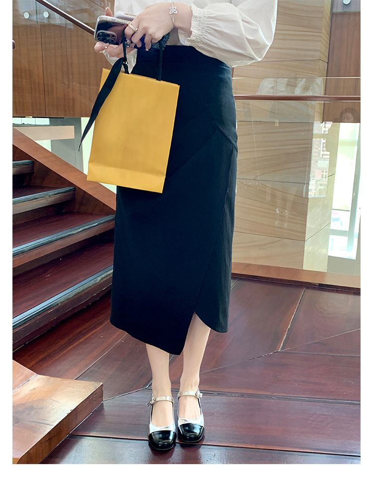 百搭时装真皮女鞋春秋小香风气质单鞋子法式玛丽珍鞋女高跟鞋粗跟详情37