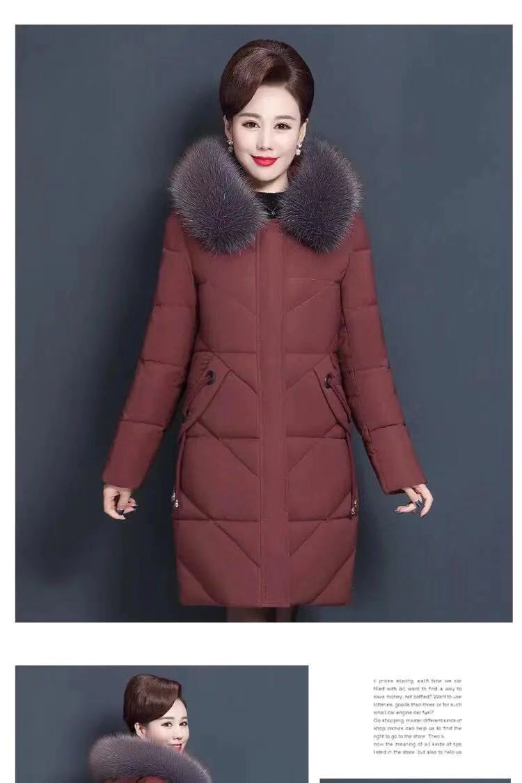 The 2021 new style of winter down jacket for middle-aged women is a thick and warm large-sized coat for middle-aged and elderly mothers in autumn and winter pic 16