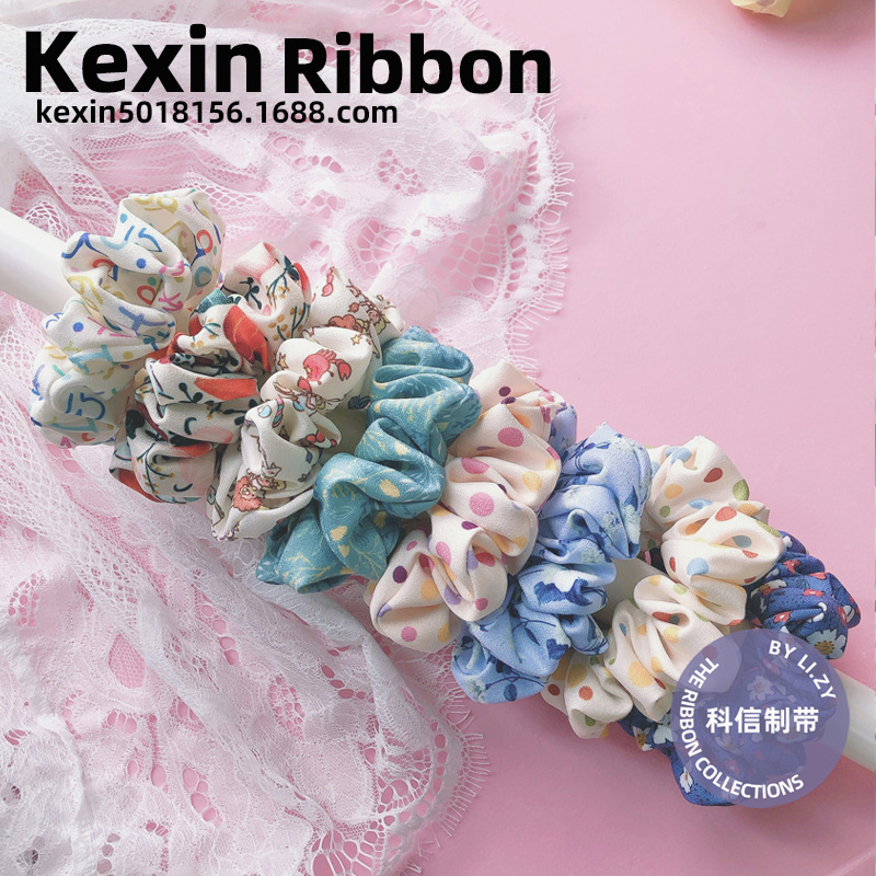 9cm single-color cloth strip fat intestine hair band, single-layer cloth strip handmade diy hair accessory bow material large intestine hair band pic 8