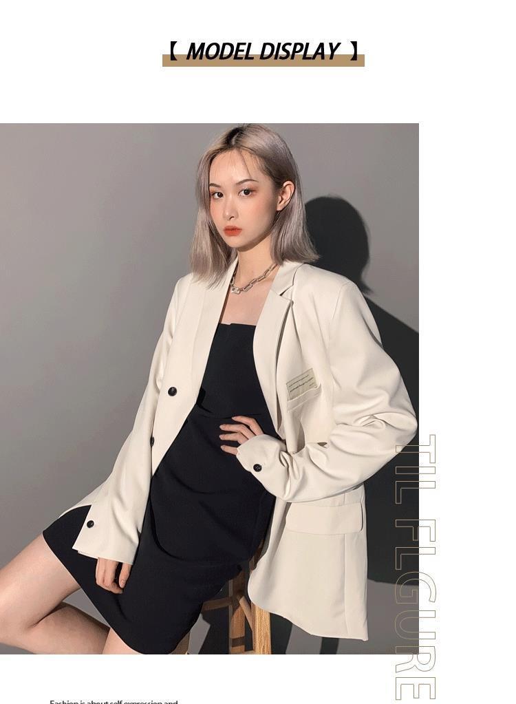 2022秋季新款西装外套女上衣时尚设计感韩版oversize休闲西服宽松详情2