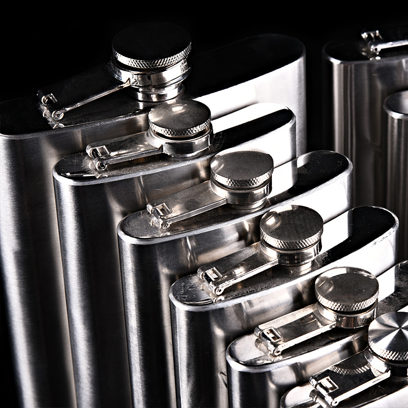 Factory direct sales of eco-friendly plastic caps, 1-10 ounce stainless steel wine jugs, portable wine bottles, wholesale and customization pic 2