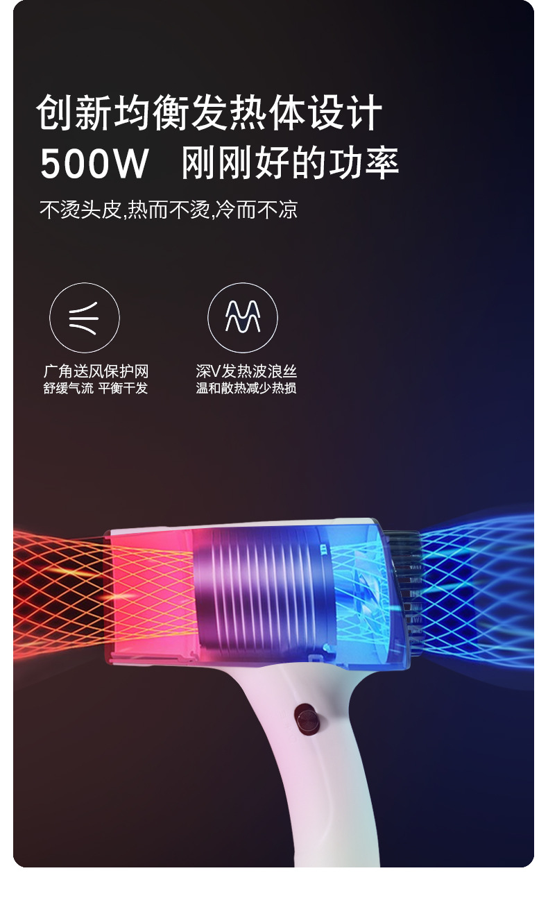 无线usb吹风机家用大功率负离子充电电吹风蓝光护发宿舍吹头发详情6