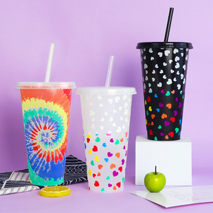 Factory direct supply coffee ceramic cups, color-changing mugs, Japanese-style cartoon personalized large-capacity ceramic color-changing cups pic 6