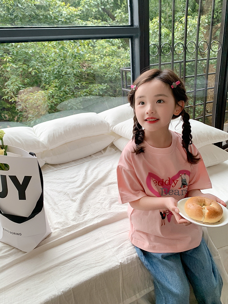 艾摩贝贝2023夏新款童装男女童宝宝可爱T恤儿童数码印花卡通短袖详情41