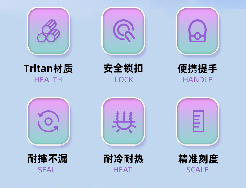 尚泰tritan渐变潮酷极光塑料杯水杯带吸管跨境杯子夏季网红随行杯详情2