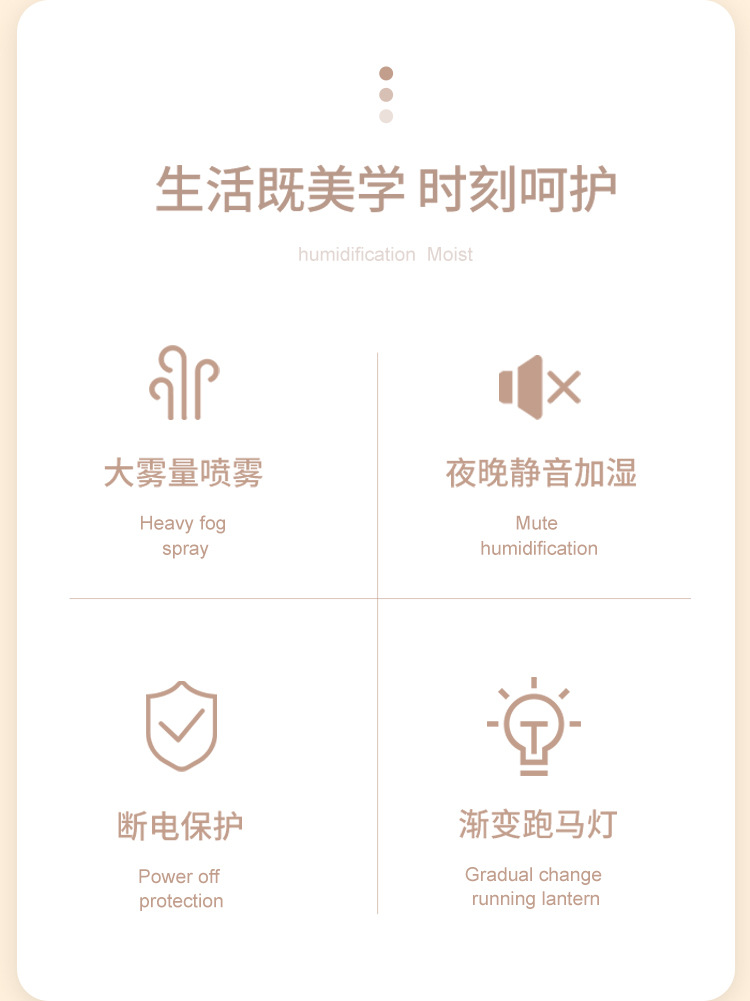 新款USB迷你幻影杯加湿器 家用室内桌面车载空气净化香薰机 车内吸顶灯空气净化器详情2