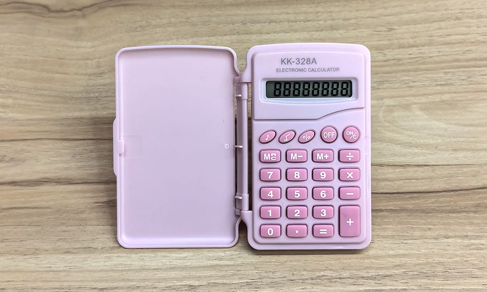 Flip cover mini student calculator Dopamine primary school computer logo advertisement high appearance level calculator cross-border pic 6