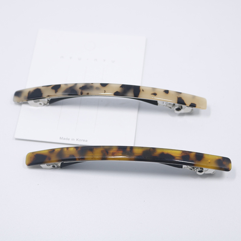 Cross-border hair accessory edge clips, hair clips, Korean version simple leopard print acetate acrylic spring clips, straight clips, hair clips, bangs clips pic 15