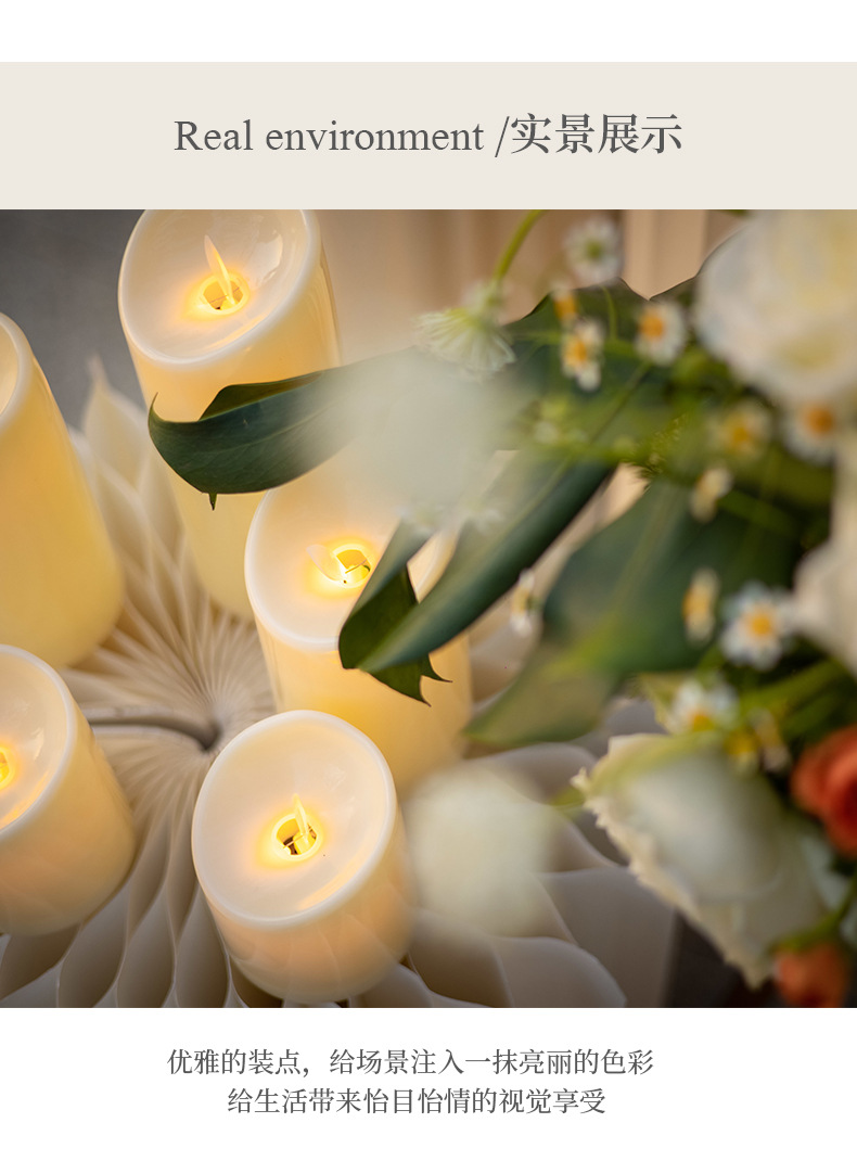 LED swing electronic candles for concerts, weddings, birthdays, murder mystery games, photography, decoration, atmosphere, and simulation candles pic 7