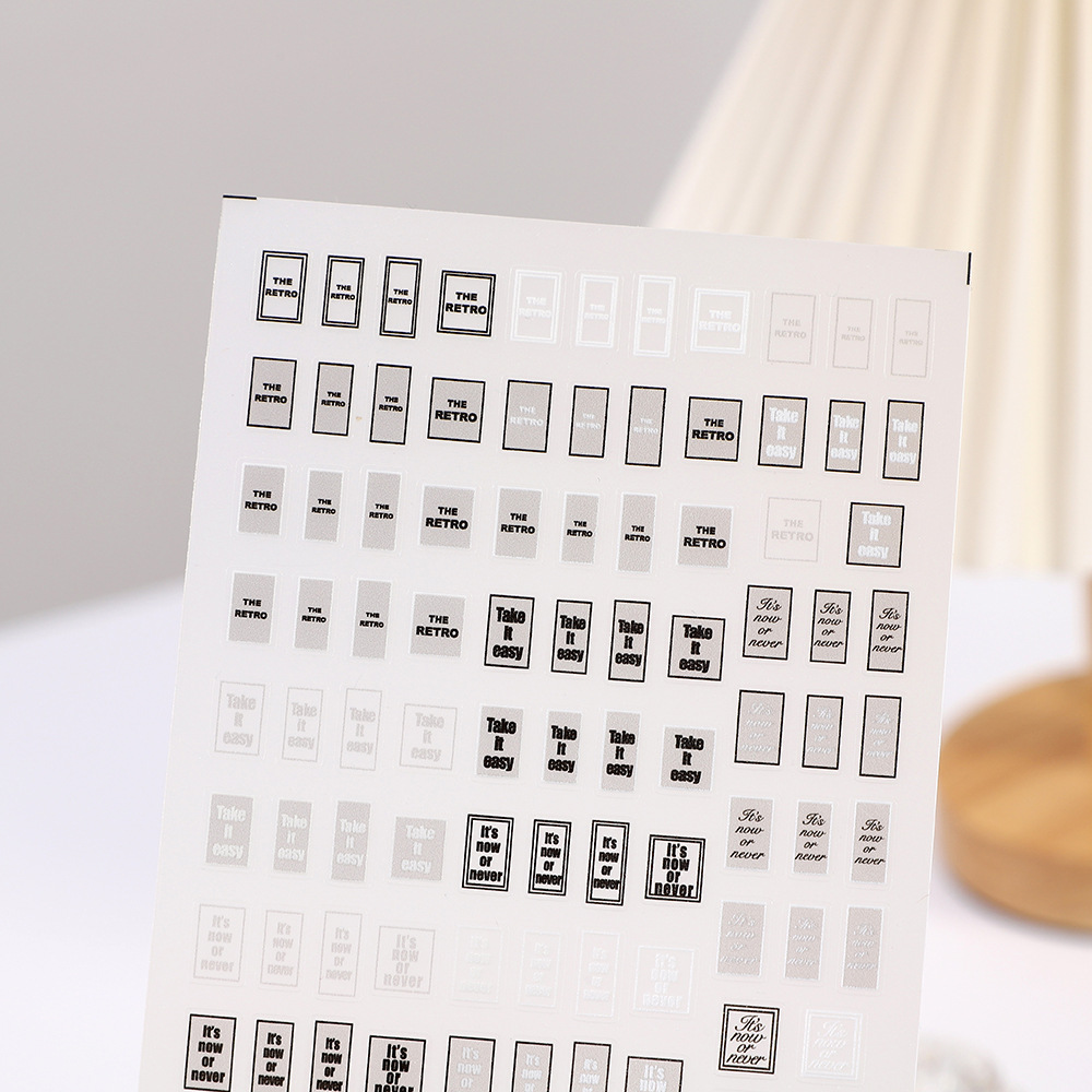 Rose nail art Japanese-style letter cartoon pattern nail stickers pic 4