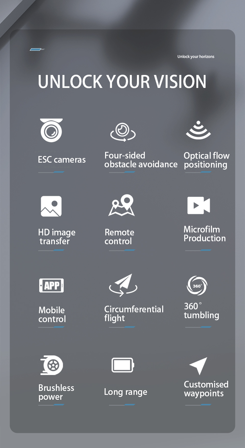 SG101PRO低噪无刷电机感应智能避障4k高清实时图传航拍无人机抗风防丢失详情2