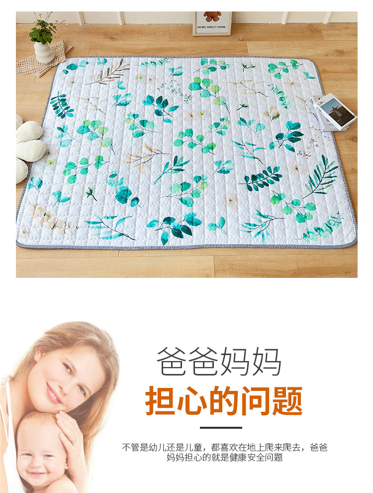 亚马逊围栏垫爬爬垫便携卡通儿童地垫加厚宝宝爬行垫婴儿游戏垫详情10