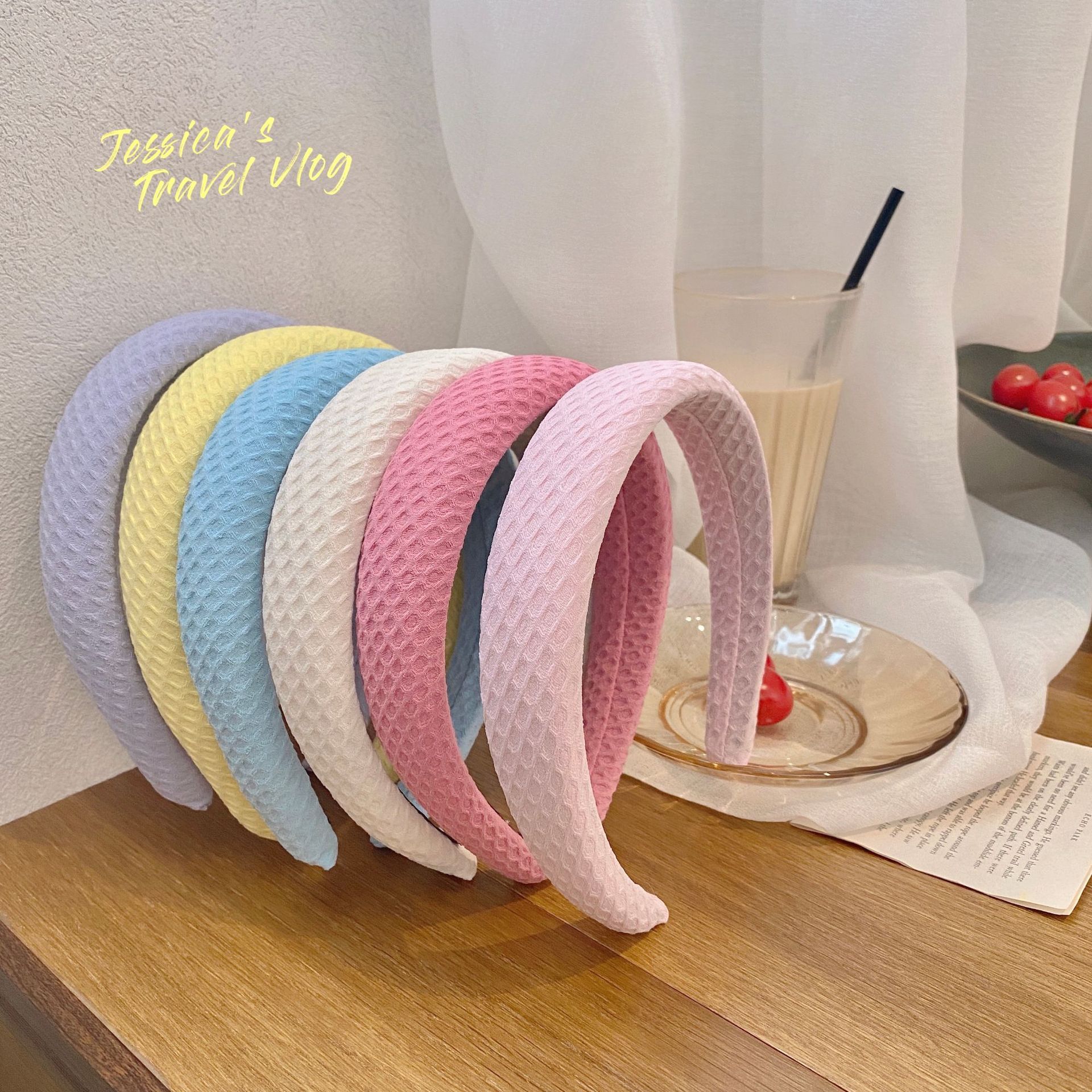 Colorful high skull top sponge hair band for women, versatile for going out, high-end hair clip headwear, face wash hair tie, summer headband pic 19