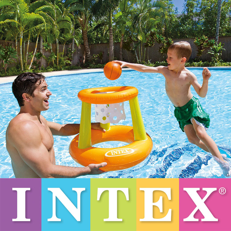 INTEX58504儿童水上篮球套装亲子互动戏水玩具充气漂浮篮球框详情5