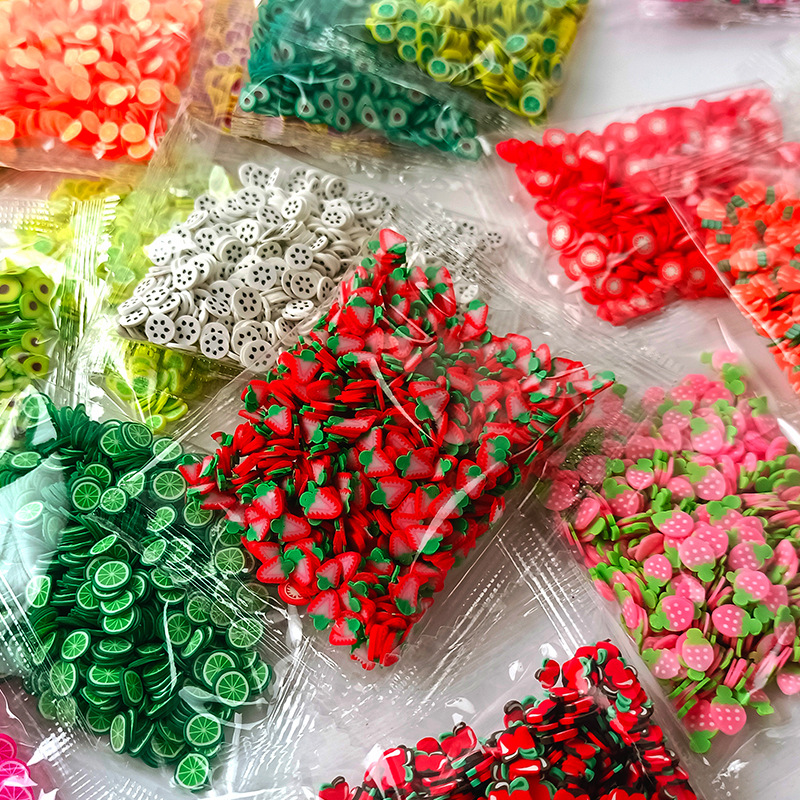 Christmas soft clay nail art slices, 5MM mixed style, 50g small bag, cross-border festival party DIY accessories pic 4