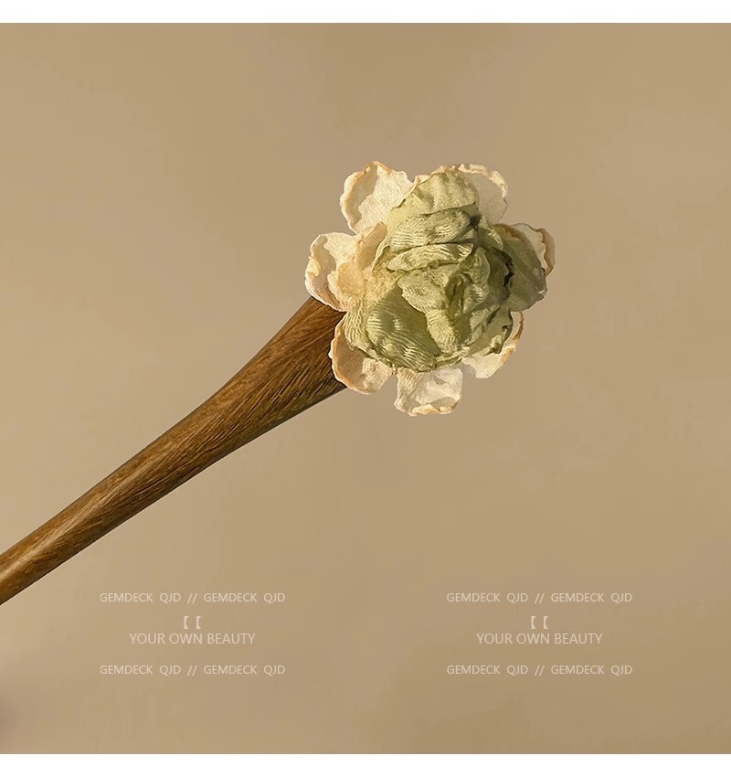 Dried flower hairpin, new Chinese-style high-end hairpin, wooden hairpin for women, ancient-style Hanfu headwear, Chinese-style walking hairpin pic 10
