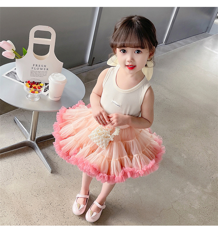 2024新款tutu裙半身裙儿童蓬蓬裙凸凸裙二代加蓬款女孩蛋糕裙子详情18