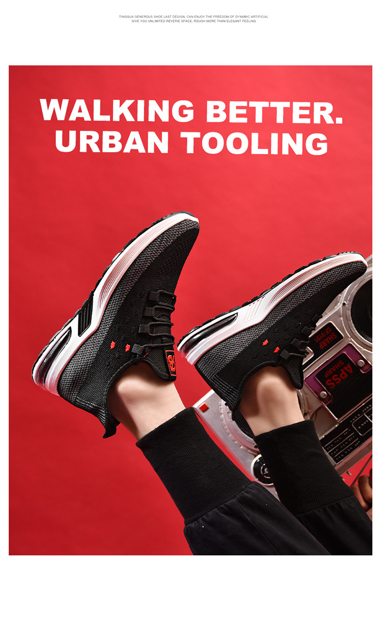 春季新款男士运动鞋 飞织学生跑步鞋 懒人一脚蹬低帮鞋 男鞋详情18