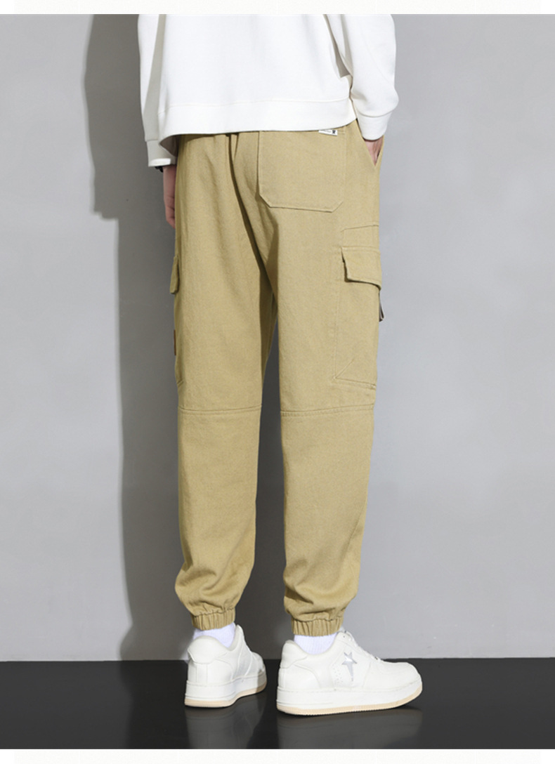 Pantalones de carga hombres 2023 nuevo otoño marca de moda juvenil holgada versátil pies de túnica para hombres tamaño grande pantalones casuales para hombres pic 19