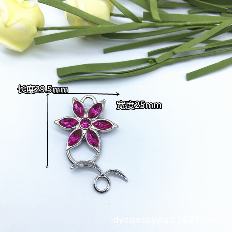 DIY connection accessories: Necklace, sweater buckle, double-sided diamond-encrusted OT buckle. Factory direct, multiple colors available pic 4